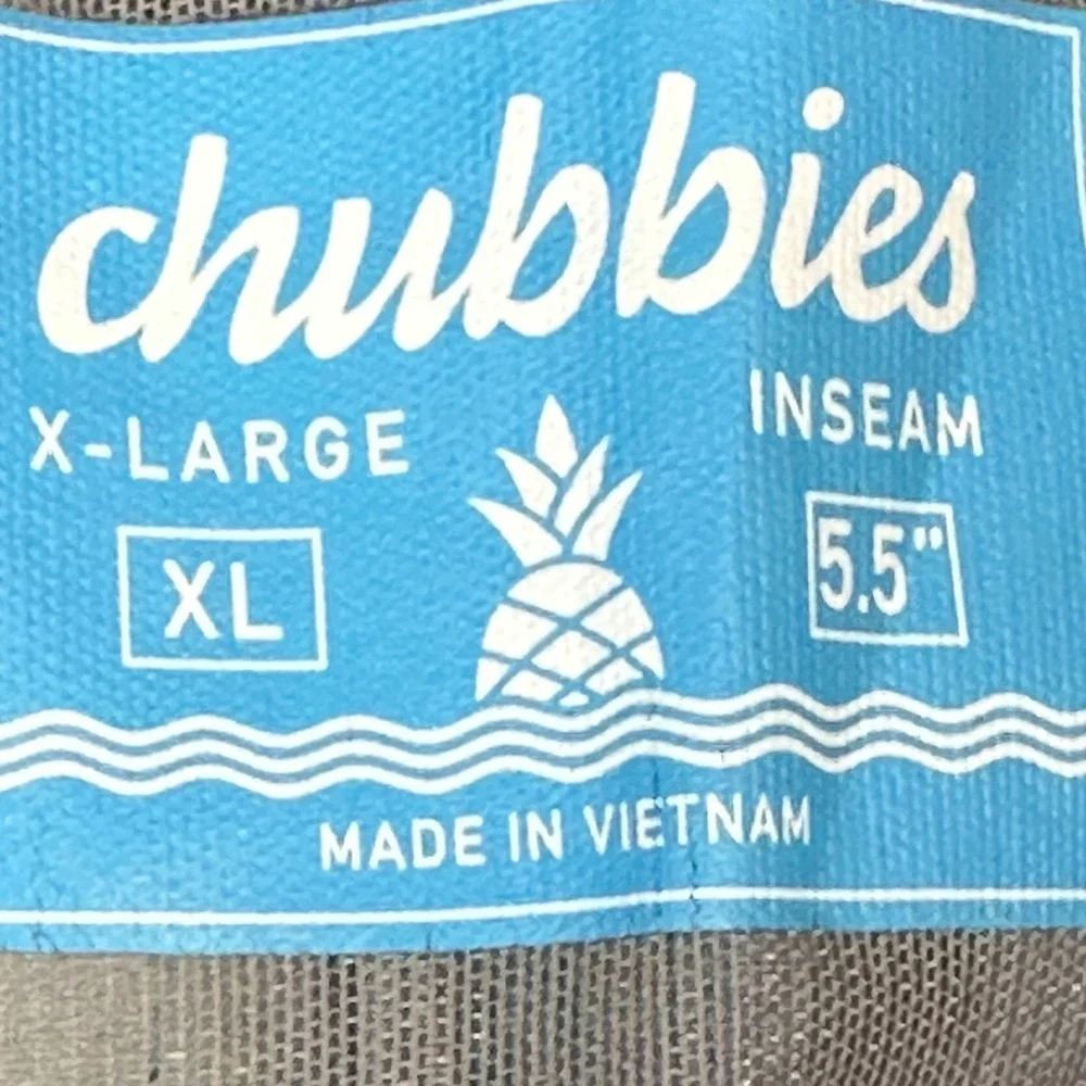 Chubbies Swim‎ Trunks Boy's XL The Newports Rainbow Striped 5.5 Inch Inseam